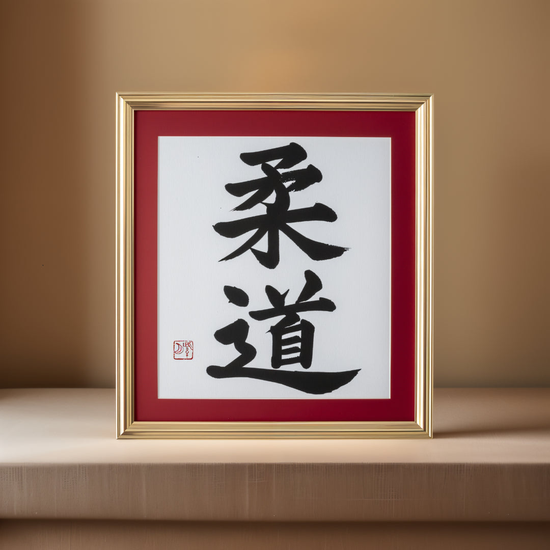 柔道 Judo – Framed Calligraphy Artwork